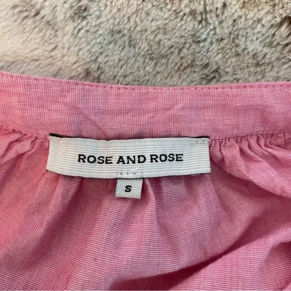 Rose and Rose Snaresbrook Pink Embroidered Floral Tunic Tassels Dress Size S - Picture 13 of 16